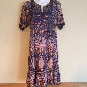 Lux Dress Small Peasant Style Aztec